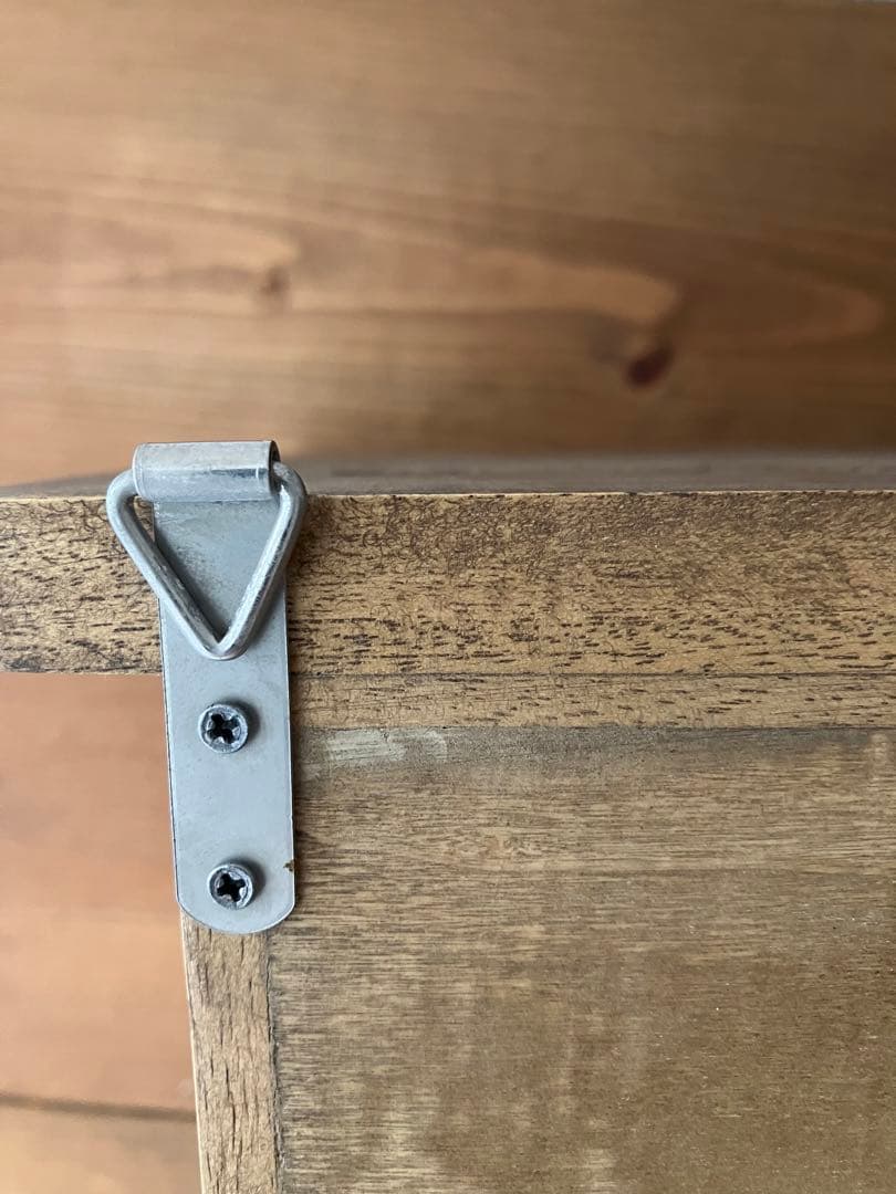 木製壁掛け棚 ガラス扉付き