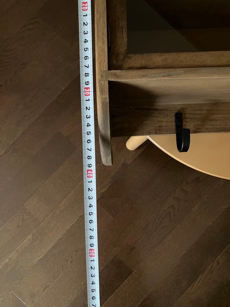 木製壁掛け棚 ガラス扉付き