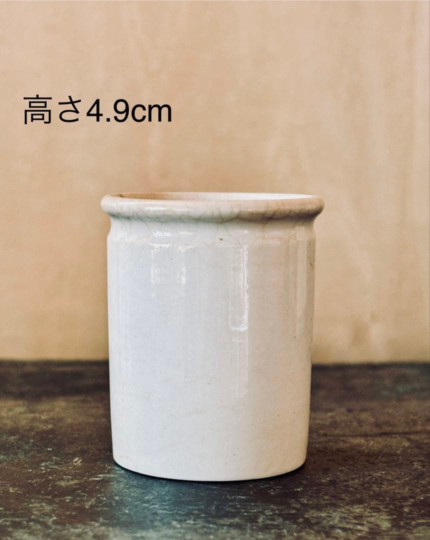 フランスアンティーク 19世紀の陶器 サーギュミヌ窯 4.9cm高さ