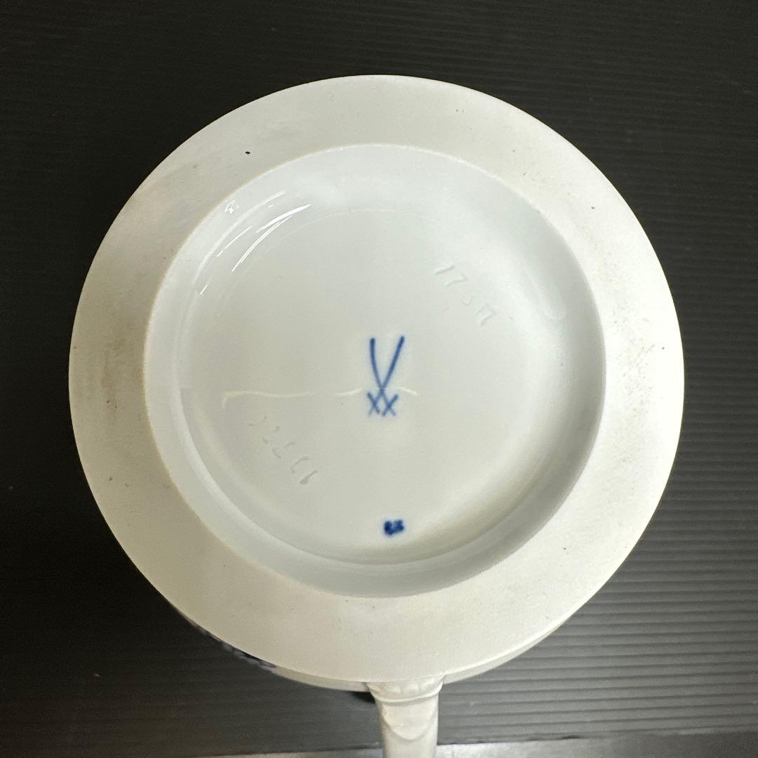 マイセン　ブルーオニオン　希少シェイプ　スワン口　ポット　東ゆ7-1107☆1F