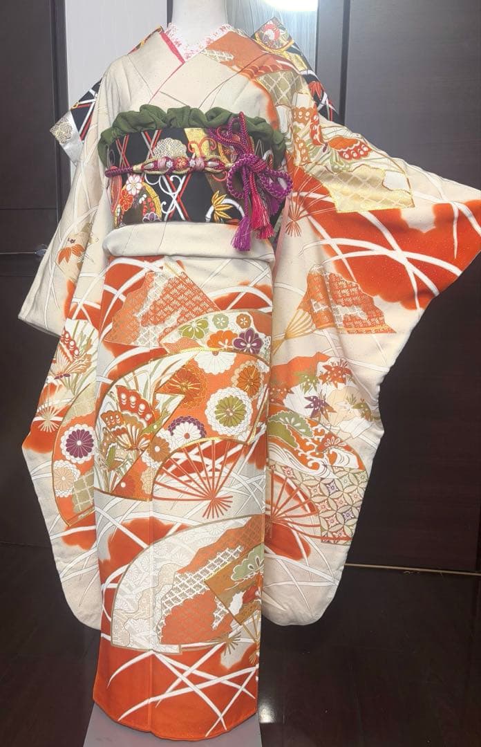 上質　セミアンティーク　振袖フルセット　成人式