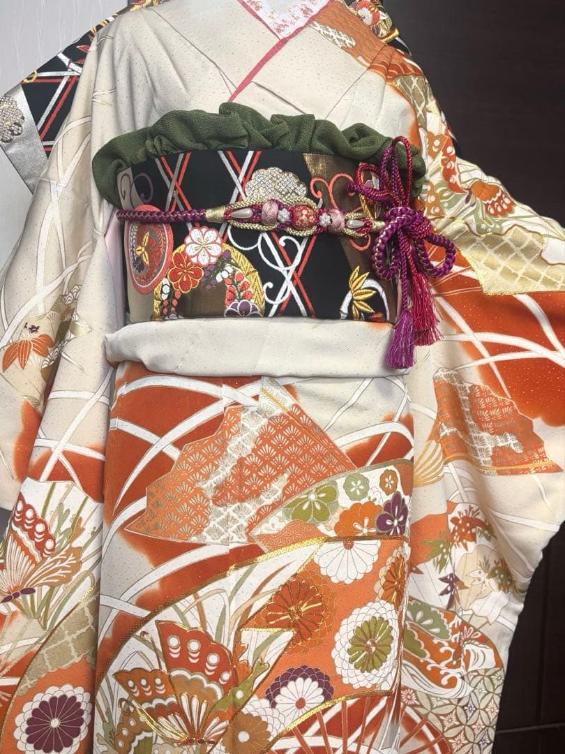 上質　セミアンティーク　振袖フルセット　成人式