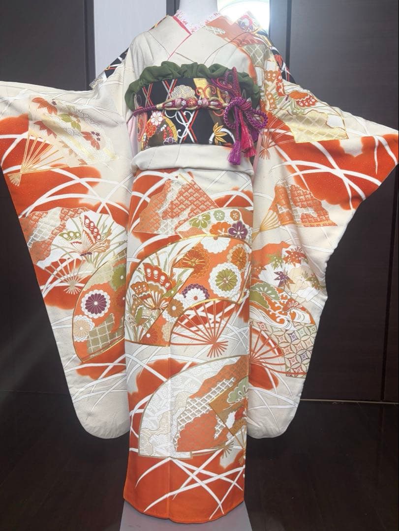 上質　セミアンティーク　振袖フルセット　成人式