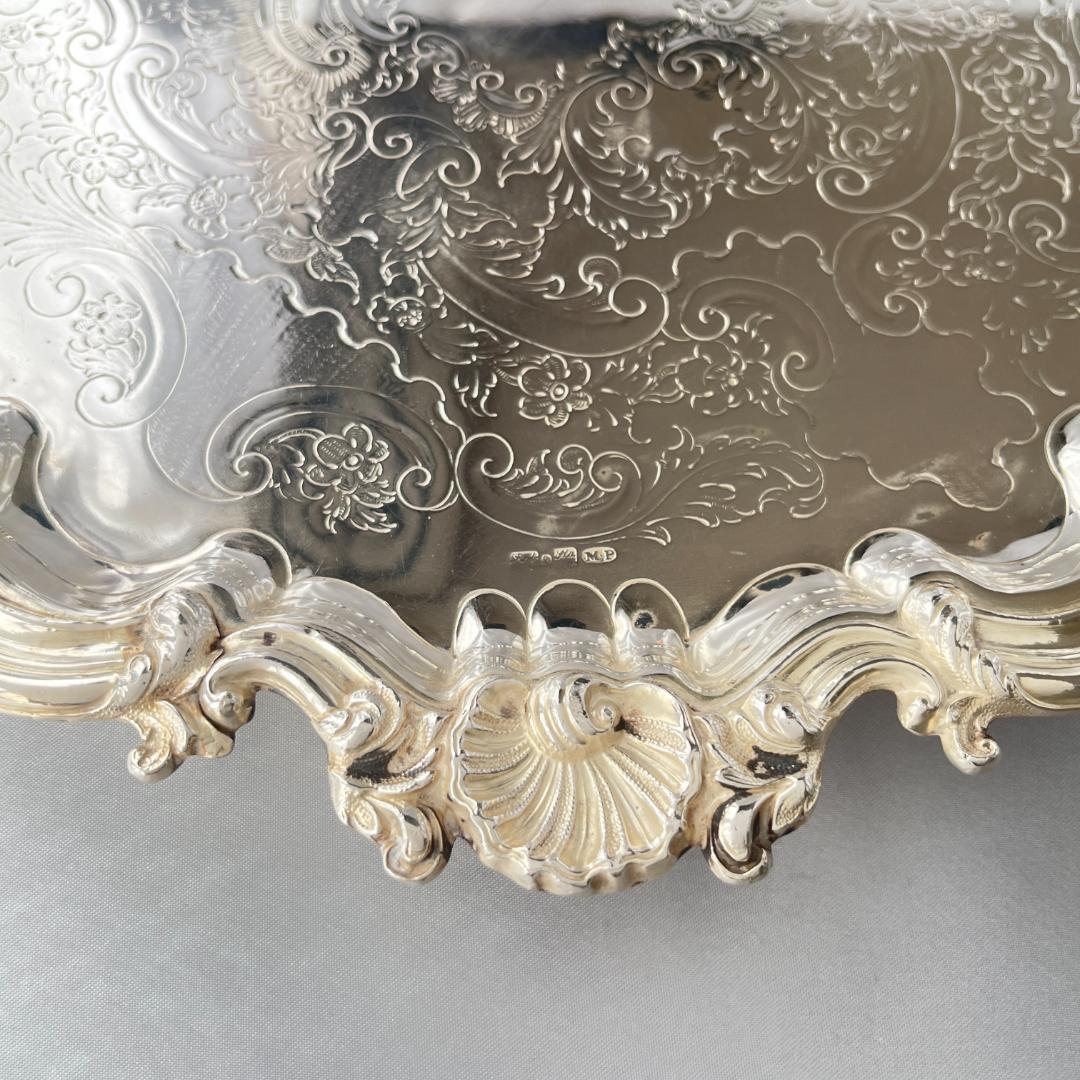 【英国】チッペンデール ギャラリートレー / ドリンクトレー 31.5cm