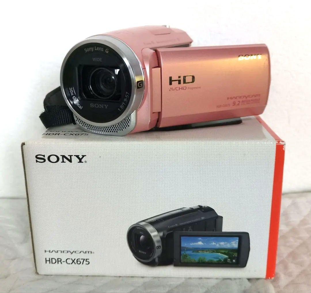 ビデオカメラ　Sony HDR-CX675 ピンク ハンディカム