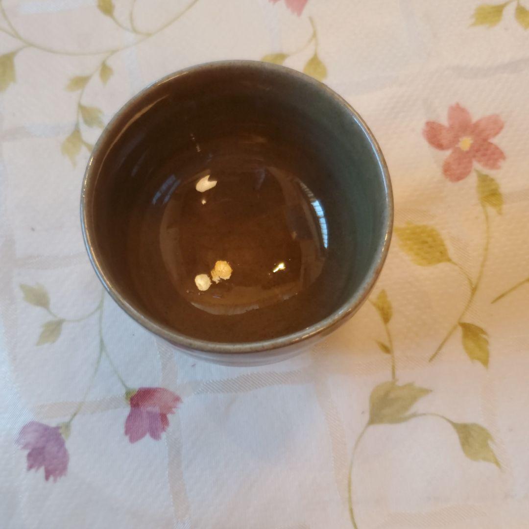 虫明焼　ぐい呑　岡山県重要無形文化財保持者　黒井一楽造