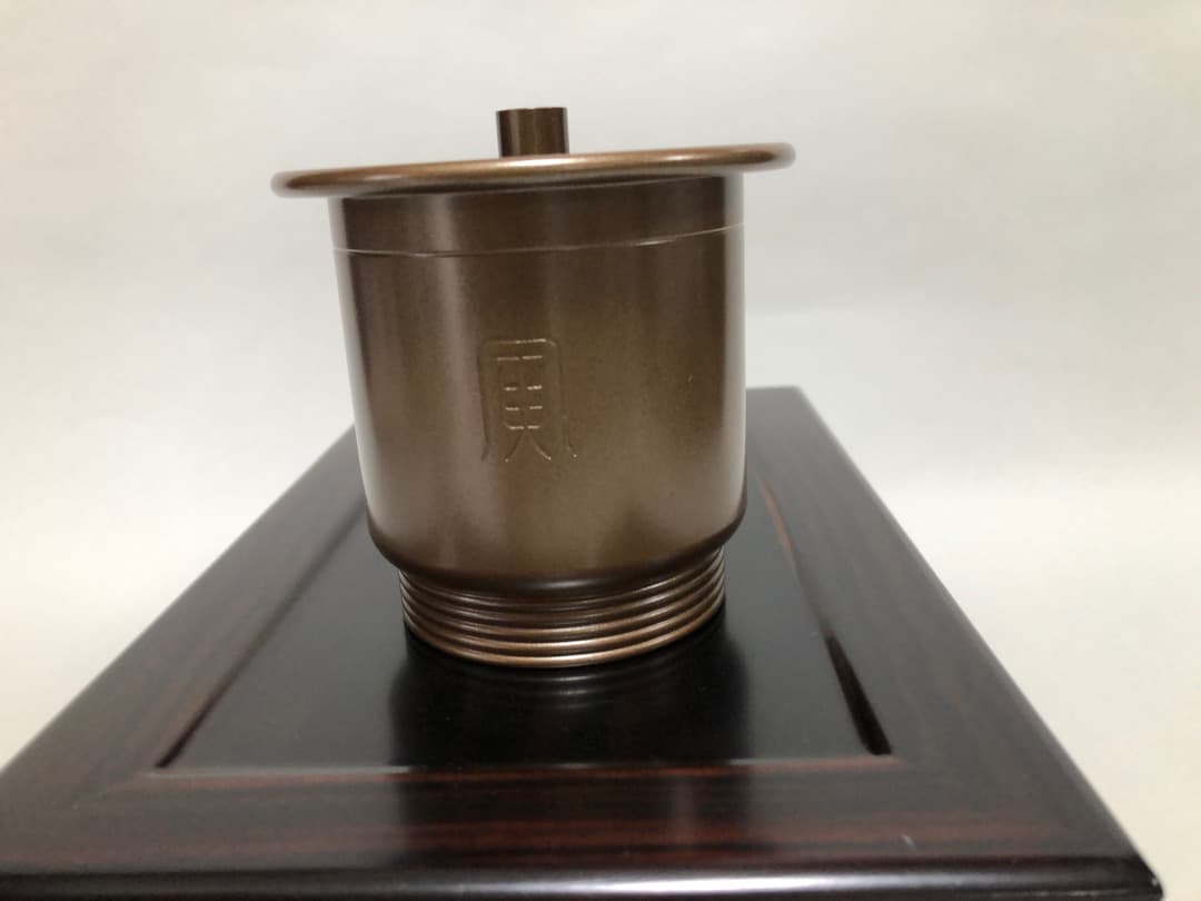 黄銅香炉　戊寅　蓮田修吾郎作　文化勲章受章　共箱　美品