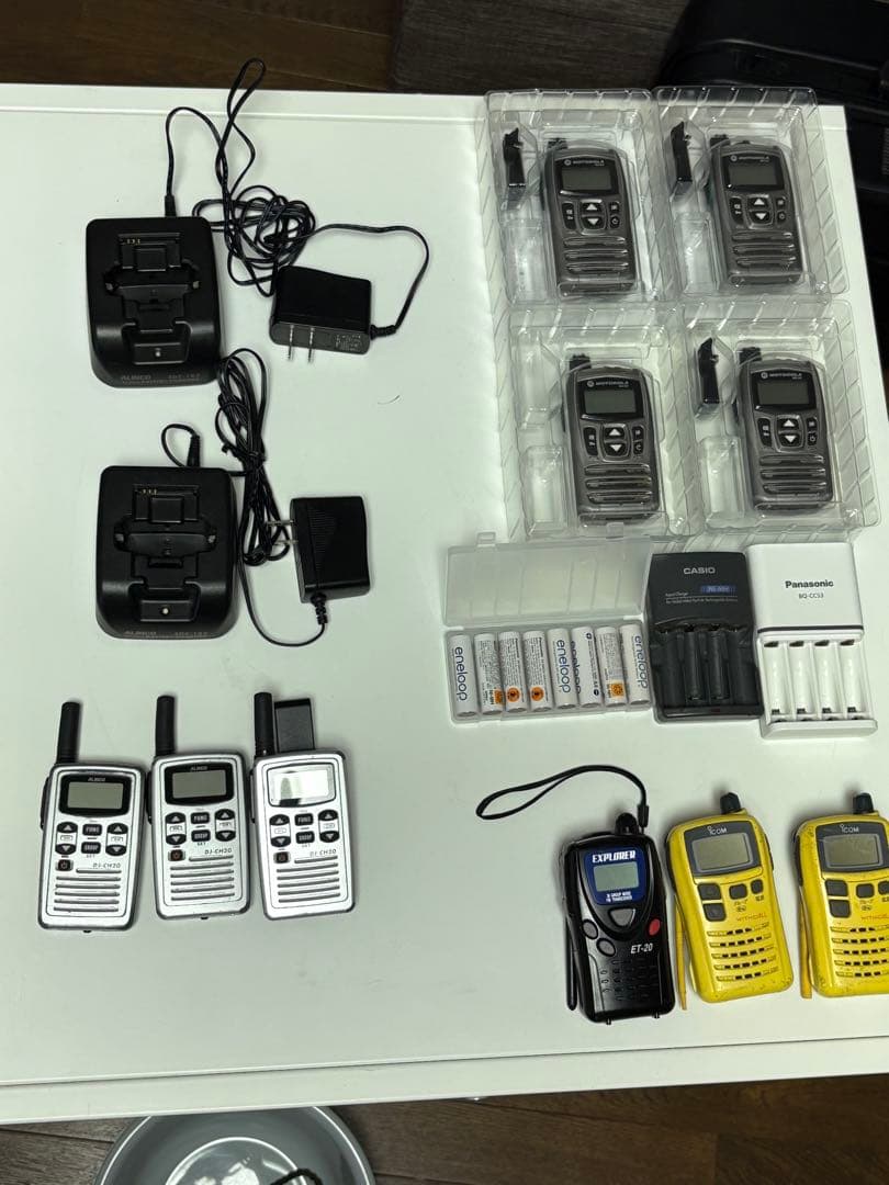 特定省電力トランシーバー１０台セット エネループおまけ　電池の数追加