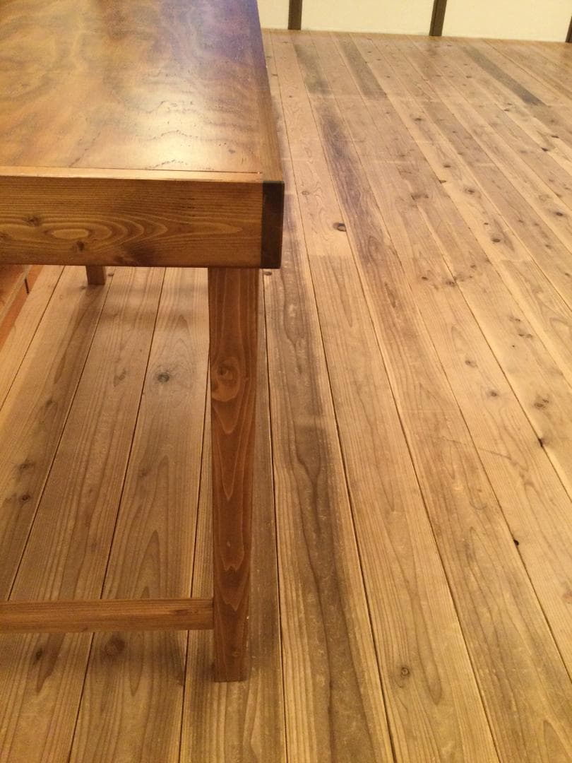 【中古アンティーク机】木製シンプルデザインテーブル