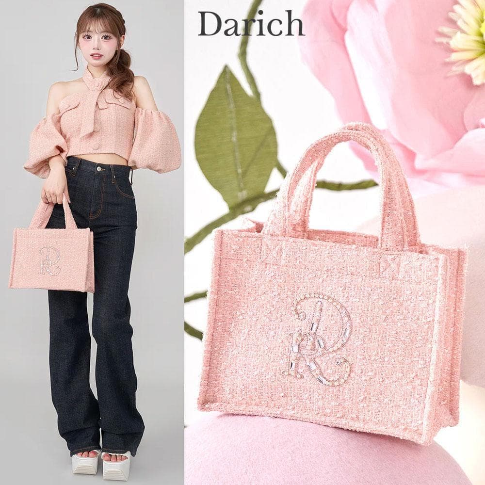 Darich ダーリッチ DRビジューミニトートバッグ ピンク
