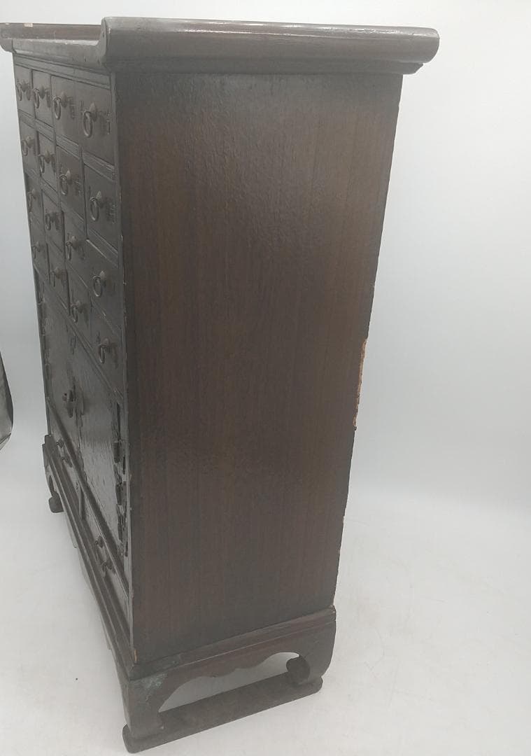 2664番 木製 李朝 薬箪笥 時代箪笥 アンティーク風キャビネット