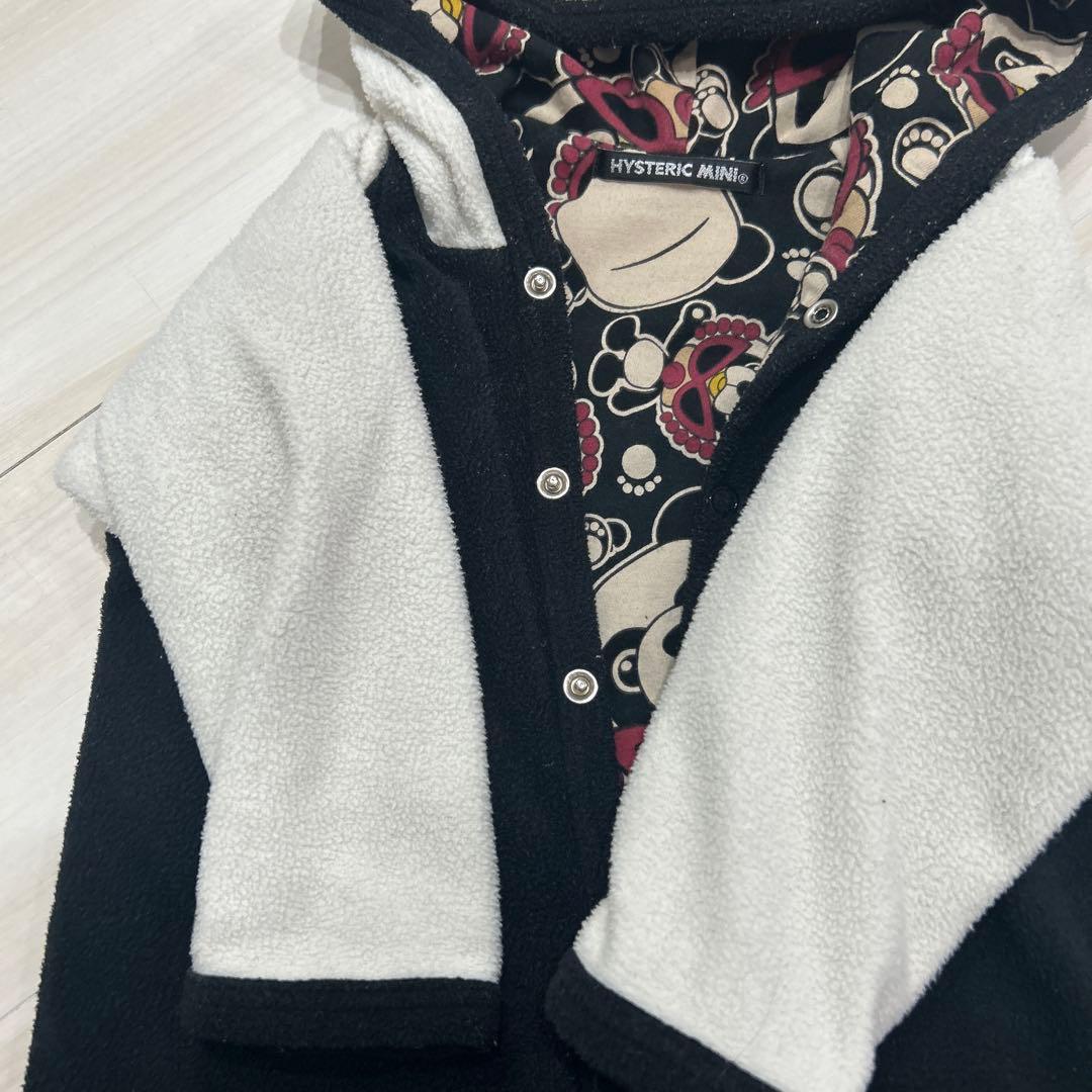 HYSTERIC MINI パンダフリースリバーシブルカバーオール80cm