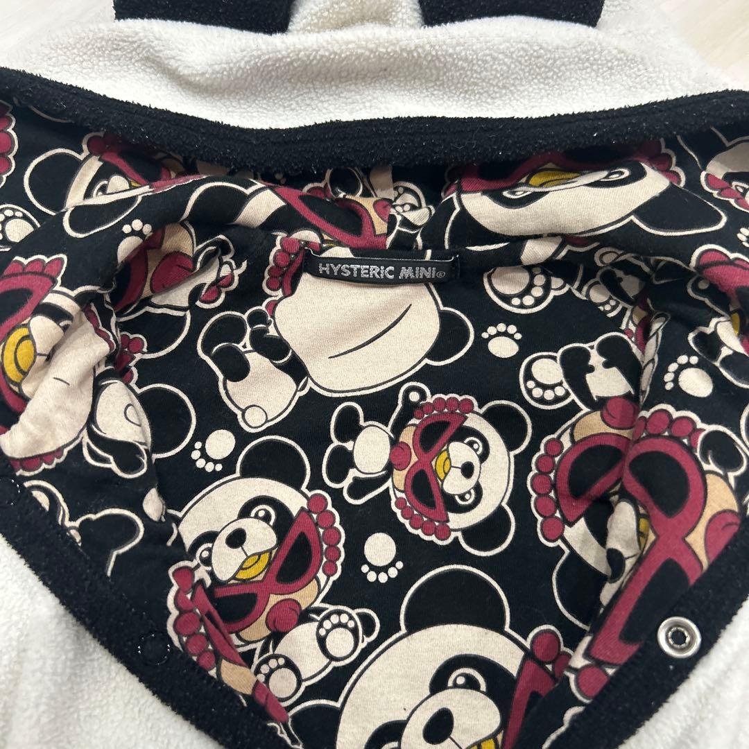 HYSTERIC MINI パンダフリースリバーシブルカバーオール80cm