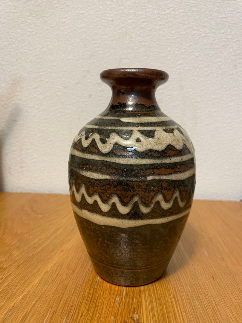金城次郎　壺屋時代　波紋イッチン　徳利　花瓶　民藝　古民藝　民芸
