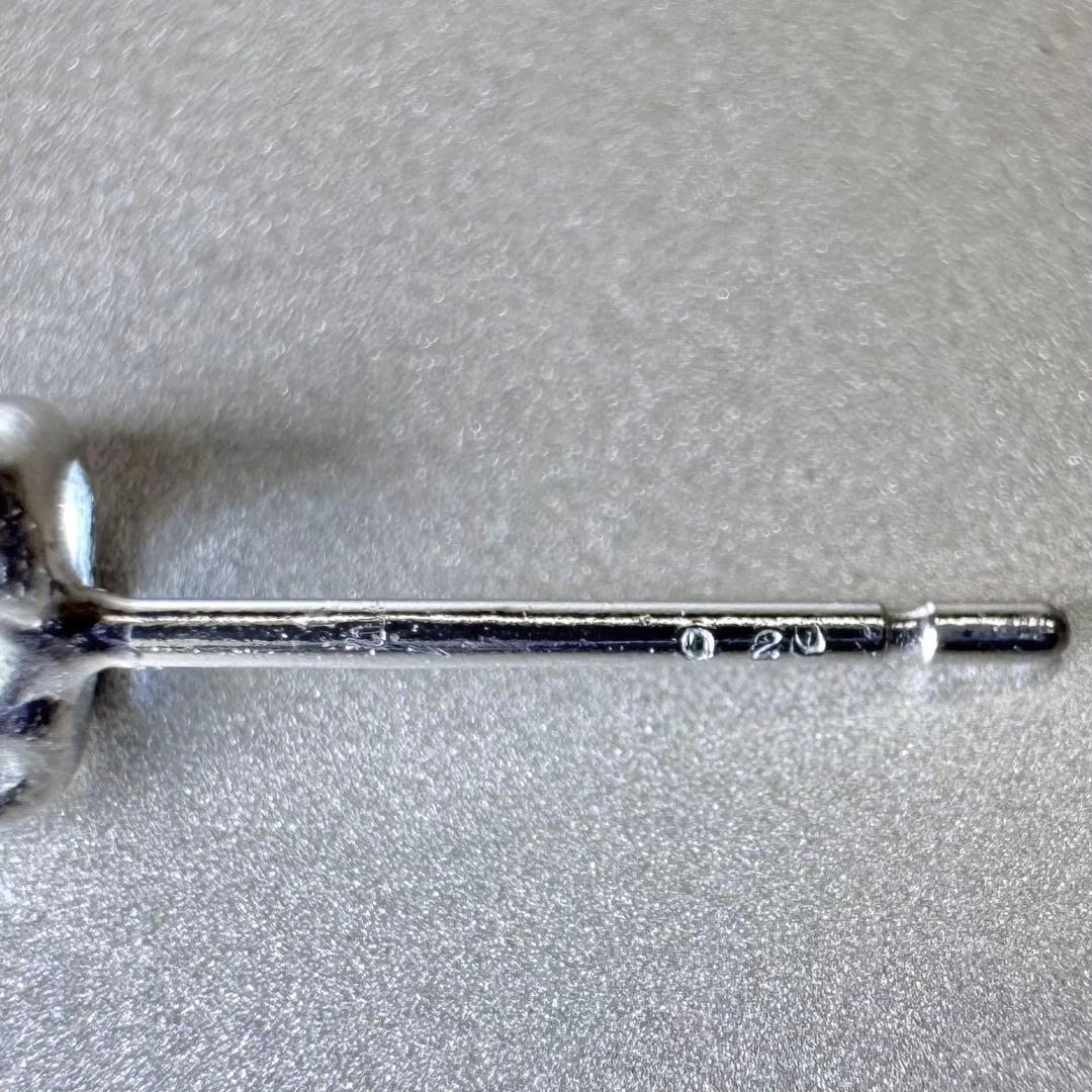 ◆お客◆ Pt アクアマリン　ハート　ピアス