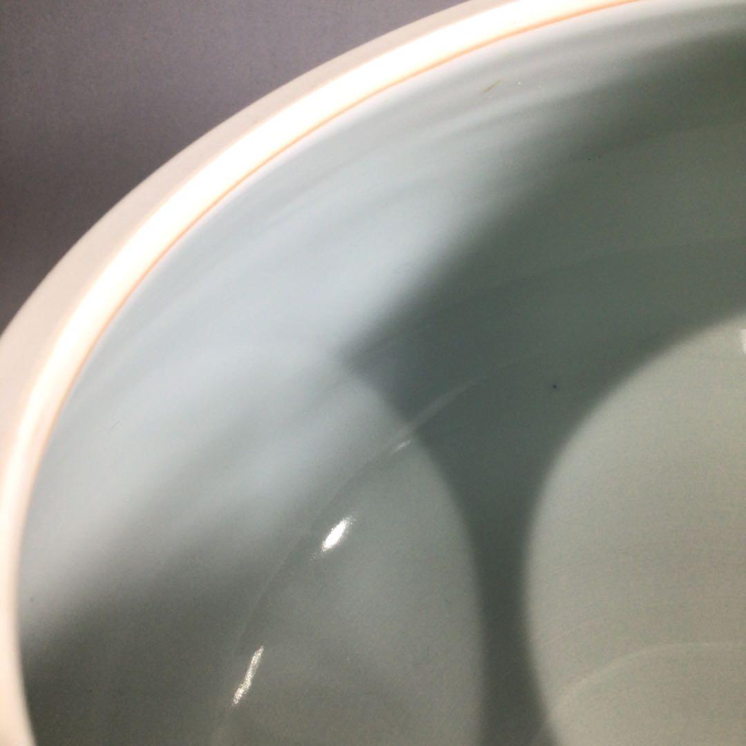 Ｐ１４３　水指　『寺田嘉扇造』『白金彩秋模様』『平水指』　共箱　茶道具