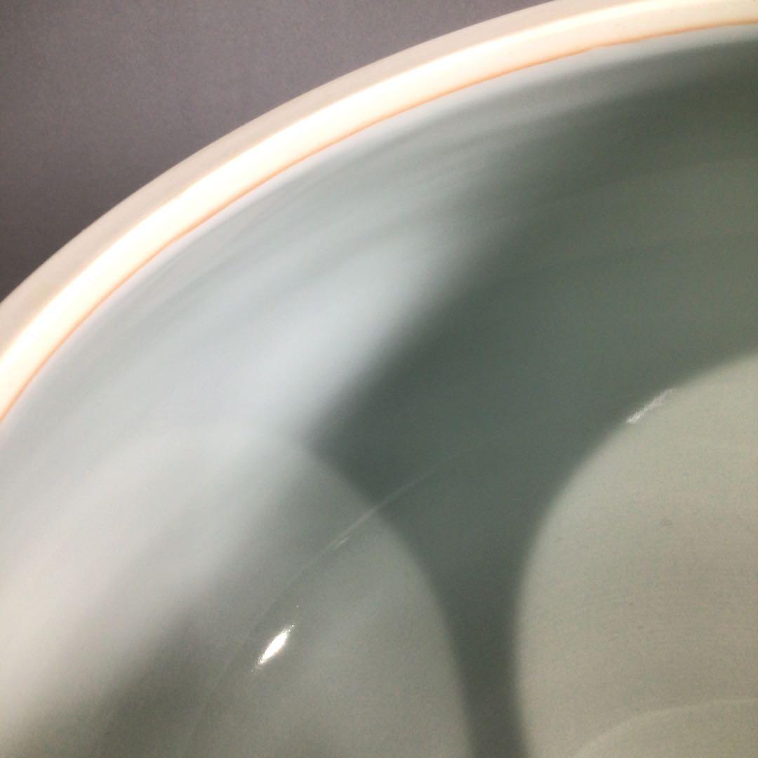 Ｐ１４３　水指　『寺田嘉扇造』『白金彩秋模様』『平水指』　共箱　茶道具