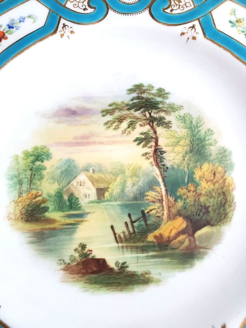 19世紀後半頃 ハンドペイントの絵皿 A
