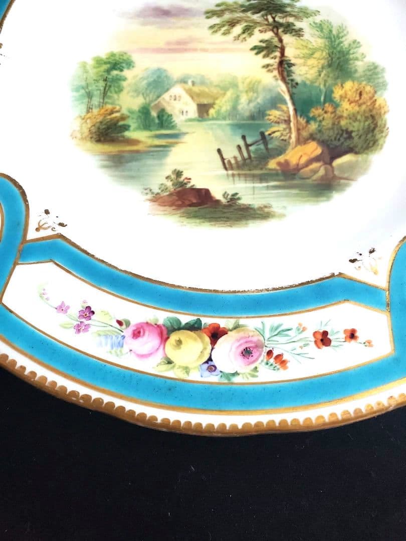 19世紀後半頃 ハンドペイントの絵皿 A