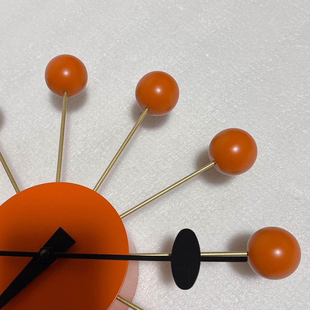 訳あり ボール・クロック ジョージネルソン リプロダクト オレンジ 長針歪み