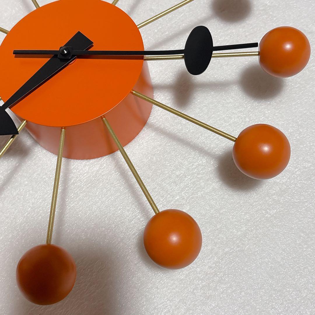 訳あり ボール・クロック ジョージネルソン リプロダクト オレンジ 長針歪み