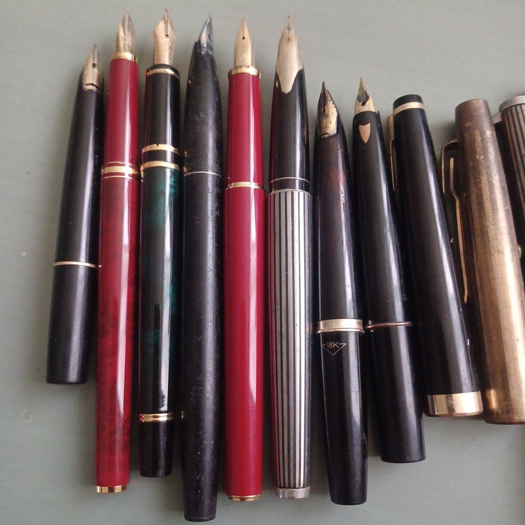 万年筆　14k　など　8本　ジャンク　まとめ　レトロ　刻印あり