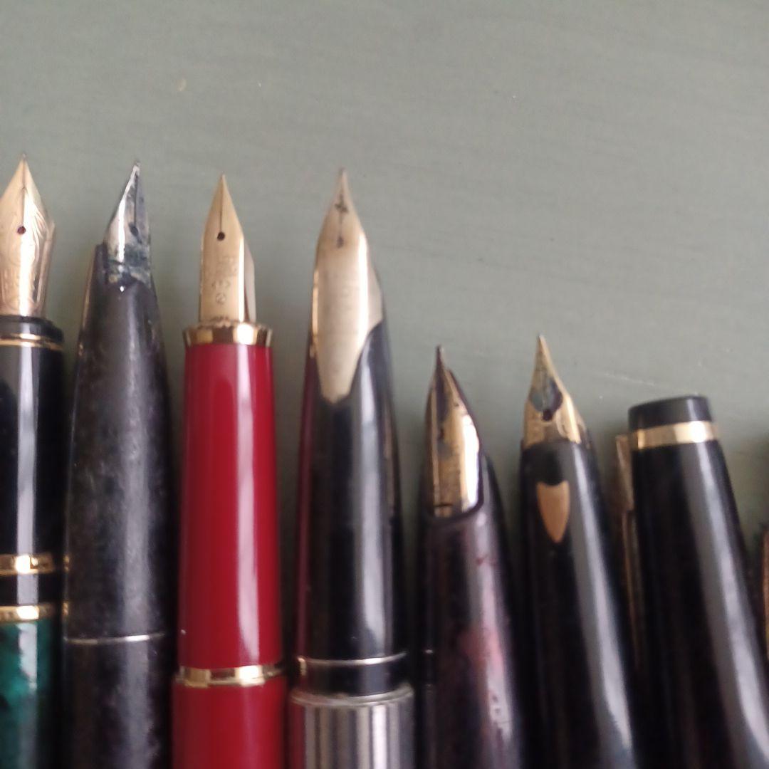 万年筆　14k　など　8本　ジャンク　まとめ　レトロ　刻印あり