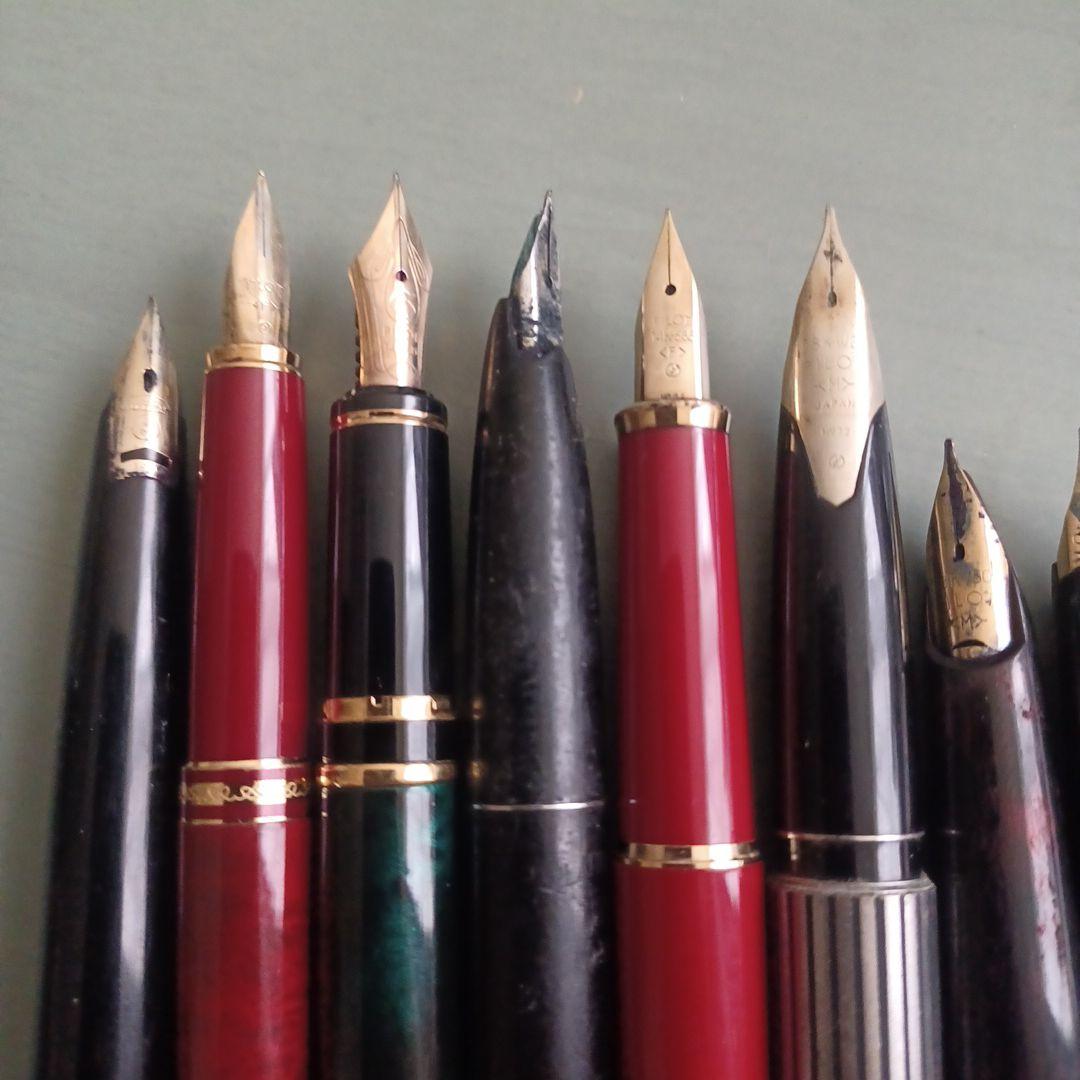 万年筆　14k　など　8本　ジャンク　まとめ　レトロ　刻印あり