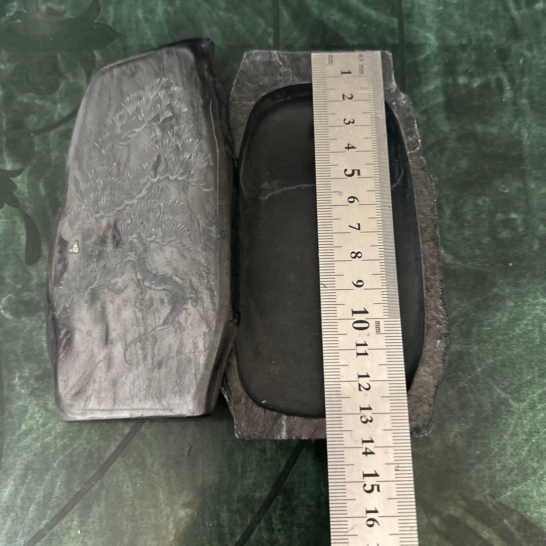 雄勝　松の木彫刻　硯