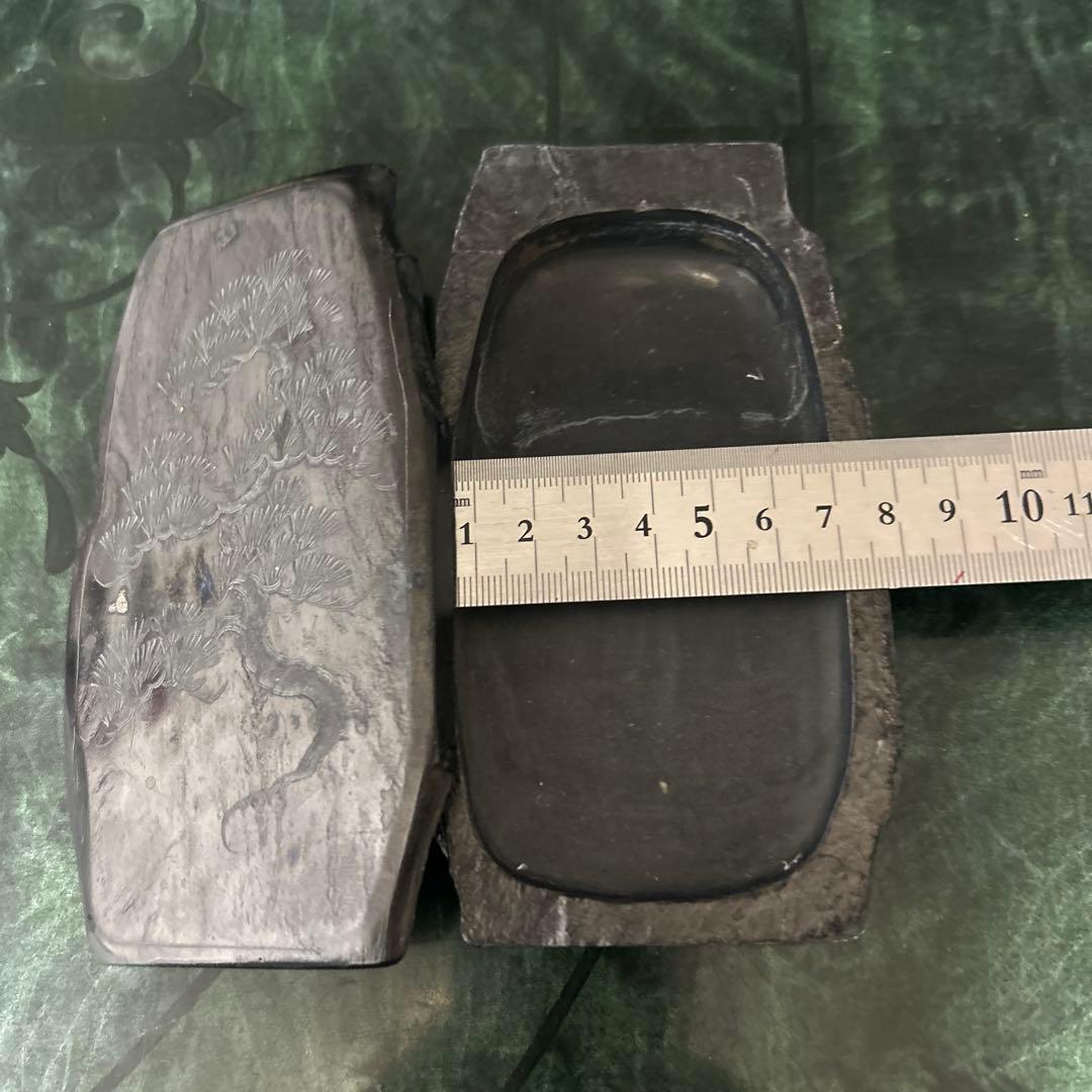 雄勝　松の木彫刻　硯