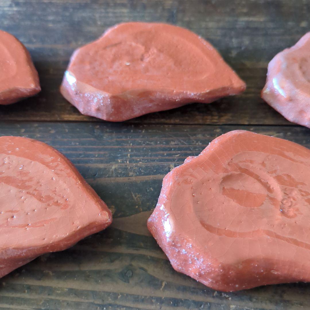 骨董茶道具　京焼　清水焼　醍醐窯　島荷平作　茶懐石　楽焼　赤楽　さざえ蓋物珍味入