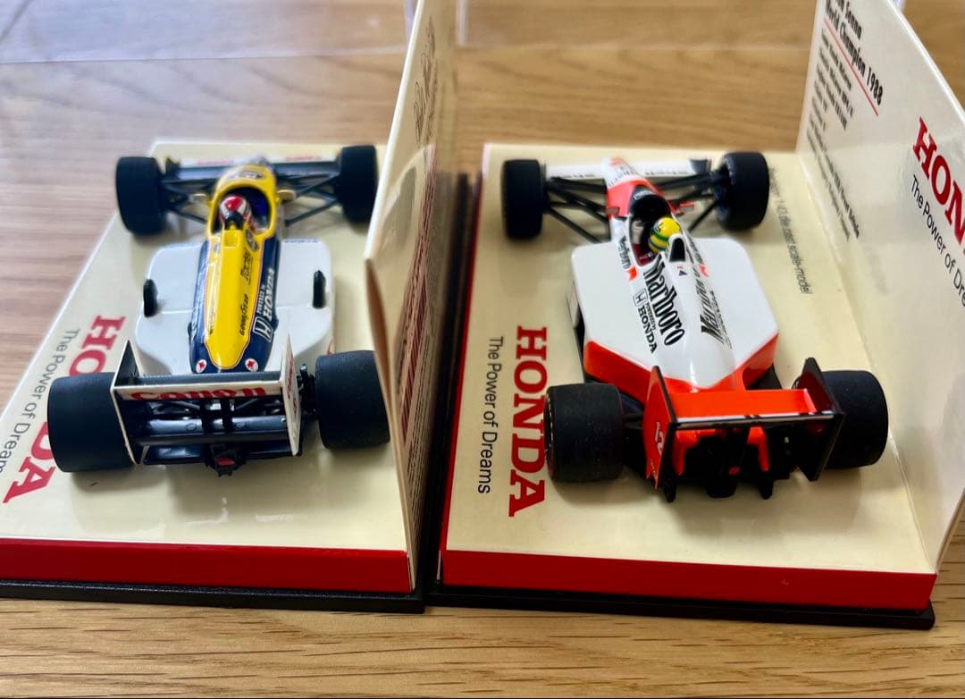 ミニチャンプス F1 ホンダ ワールドチャンピオン獲得 セナ&ピケ 2台セット