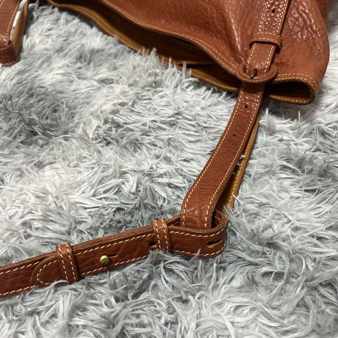 genten ゲンテン レザー ショルダーバッグ 2WAYバッグ ブラウン