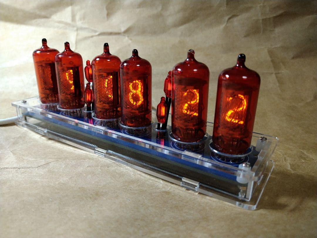 坂*呂様 ニキシー管時計 Z573、574混在 6球 完成品 ケース入り