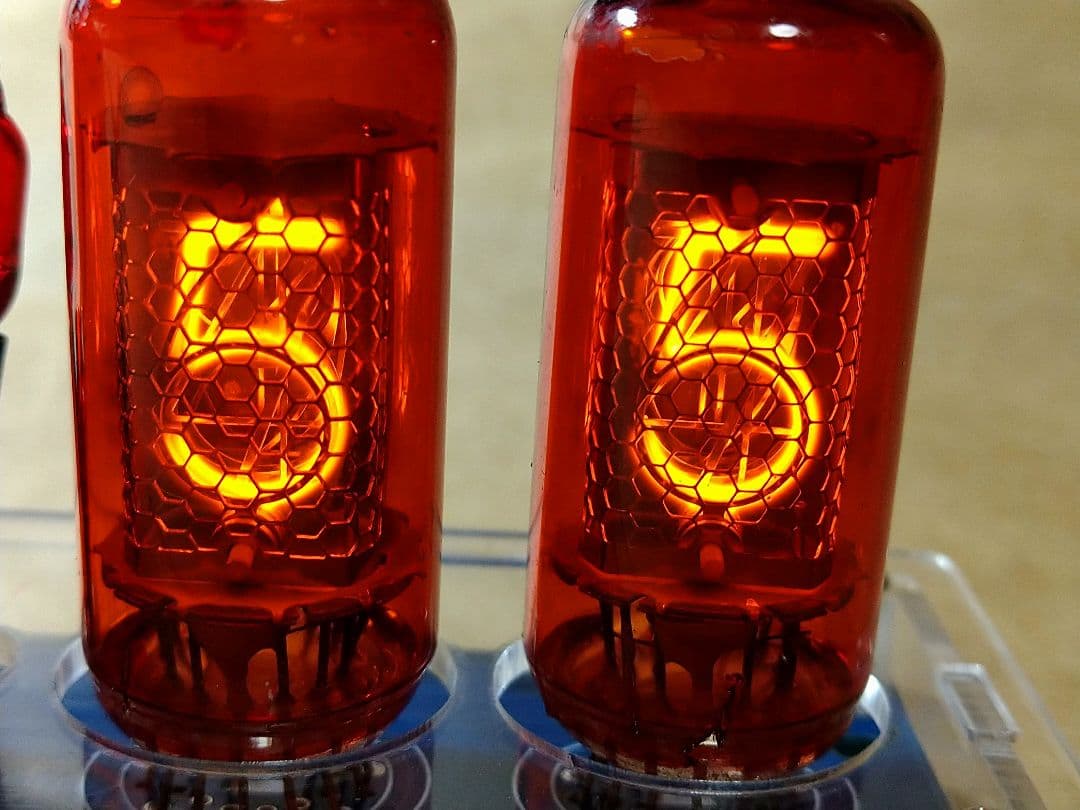 坂*呂様 ニキシー管時計 Z573、574混在 6球 完成品 ケース入り