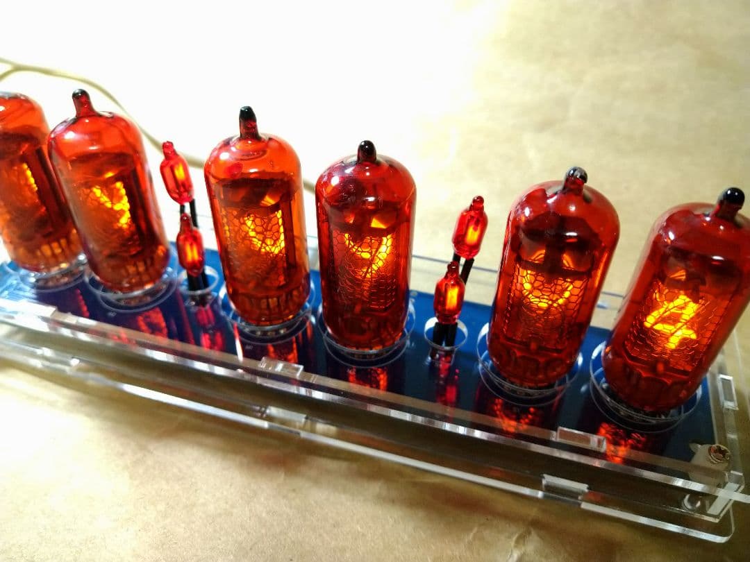 坂*呂様 ニキシー管時計 Z573、574混在 6球 完成品 ケース入り