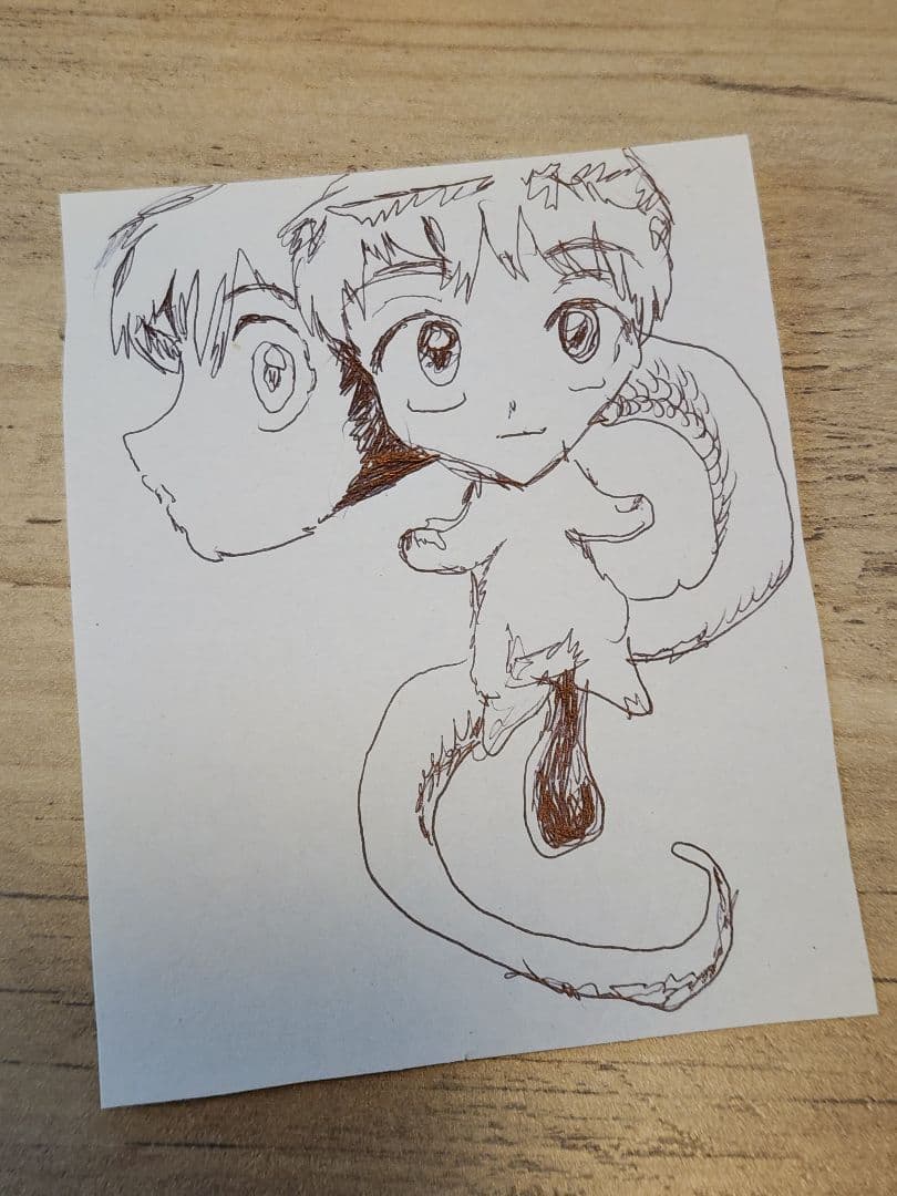 福士千裕 直筆サインイラスト3枚セット　カオスラウンジ　蚊に