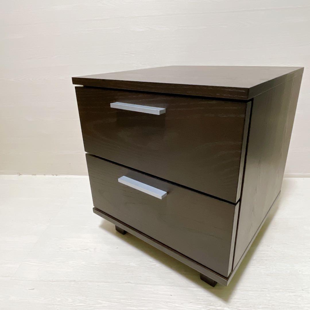 美品 ACTUS アクタス ベッドサイドチェスト 2段 ナイトテーブル