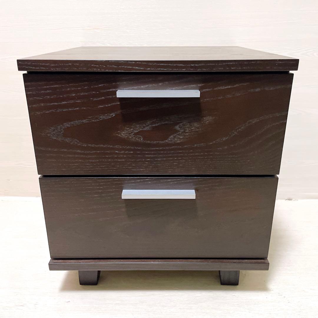 美品 ACTUS アクタス ベッドサイドチェスト 2段 ナイトテーブル