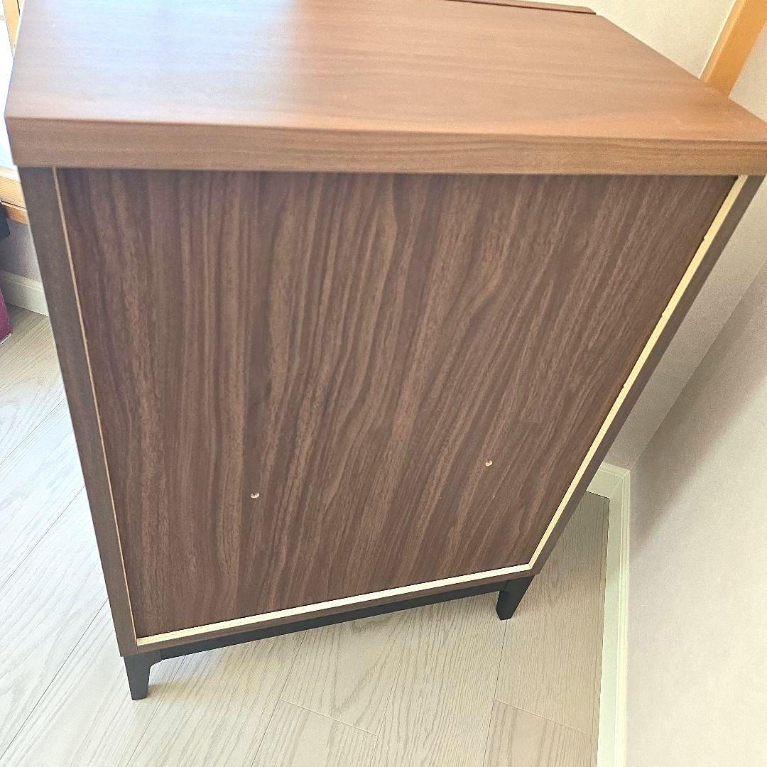 エルヴェ ブラウン 浅引き出し3段チェスト