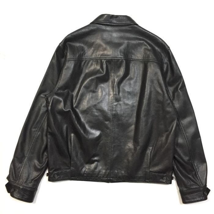 極上 国内正規 Ｌ ポロ ラルフローレン 黒 ラムレザージャケット シープレザー