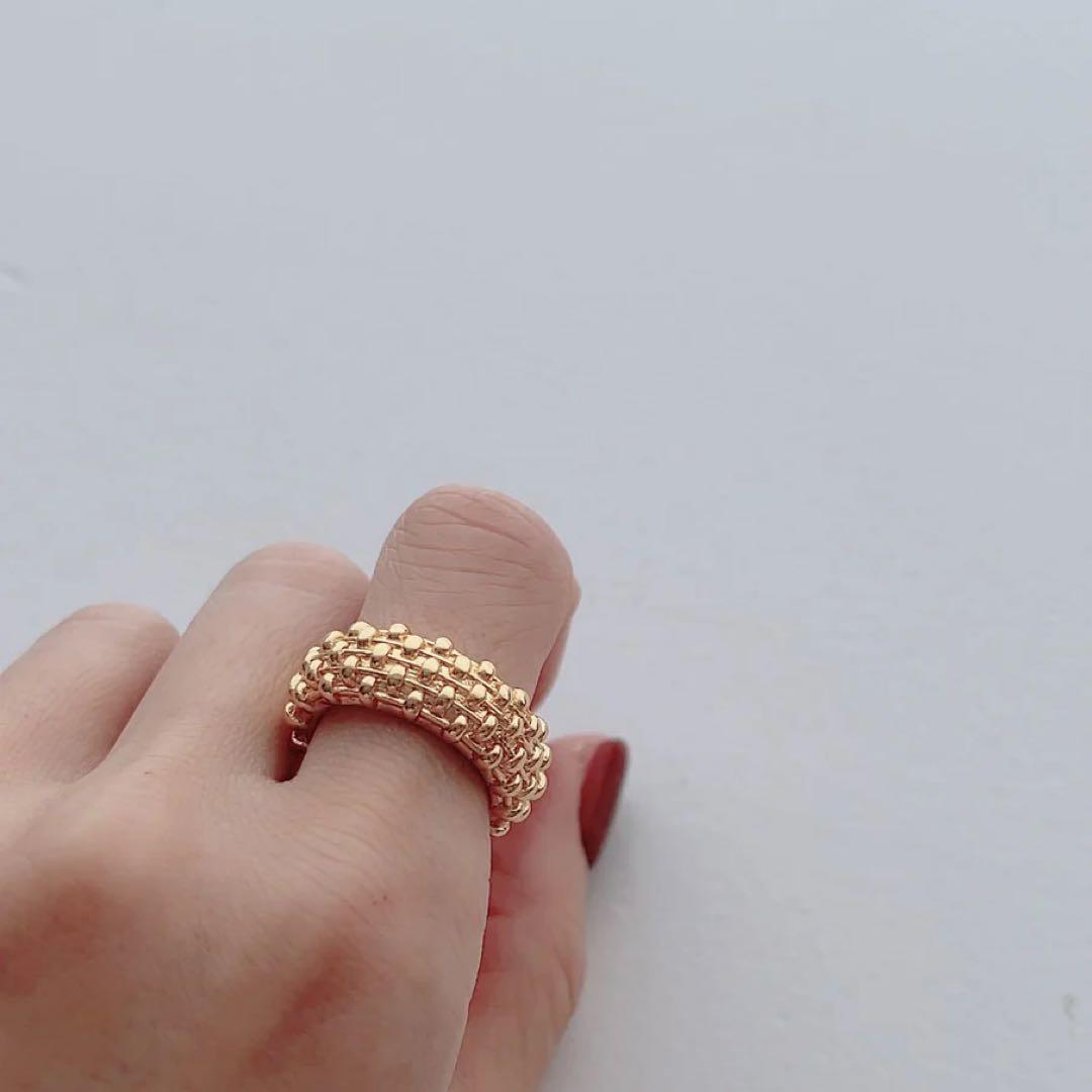 【CHIEKO +】tweed ring ツイードリング #13