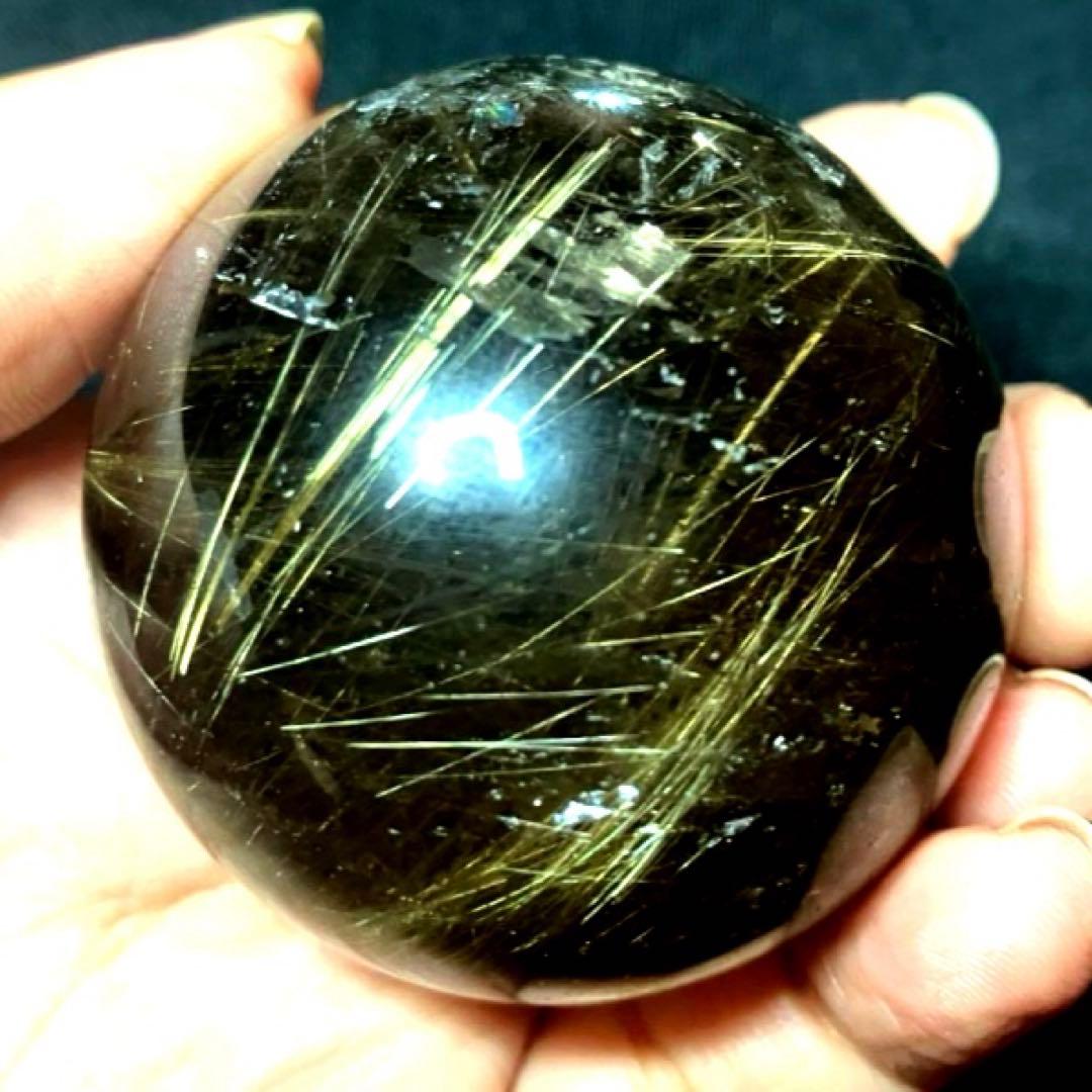 48mm ゴールドルチルクォーツ　金針水晶　パワーストーン