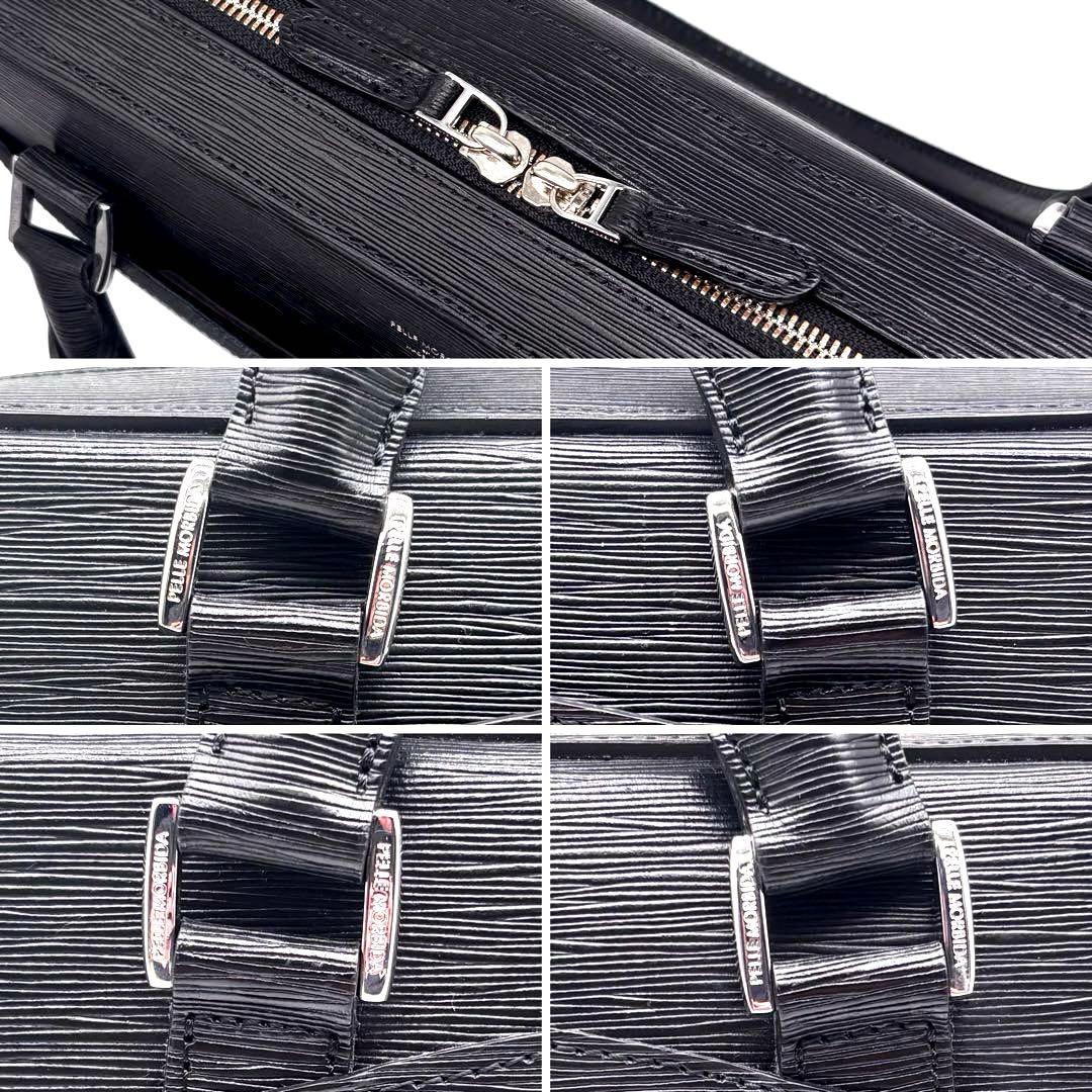 ✨極美品✨タグ付✨ペッレモルビダ　キャピターノ　2way　B4可　保存袋付き　黒