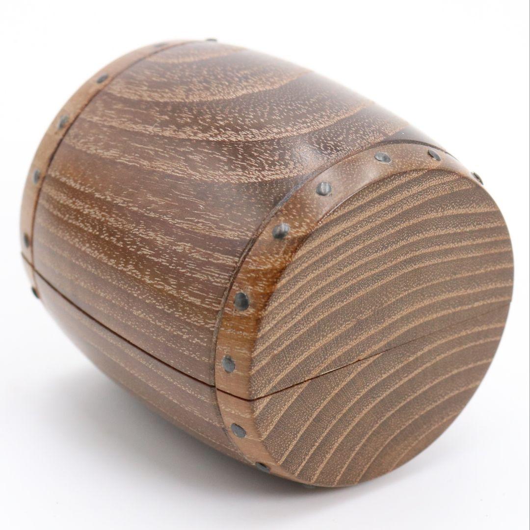 祥桑軒 光寿作 桑太鼓香合 茶道具 共箱共布　C896