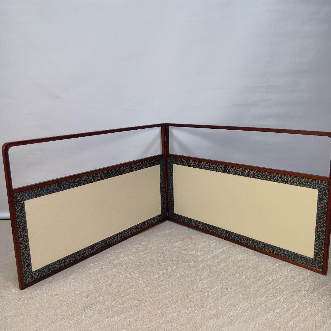 【美品】風炉先屏風　網代貼　両面　桑材　風炉　屏風