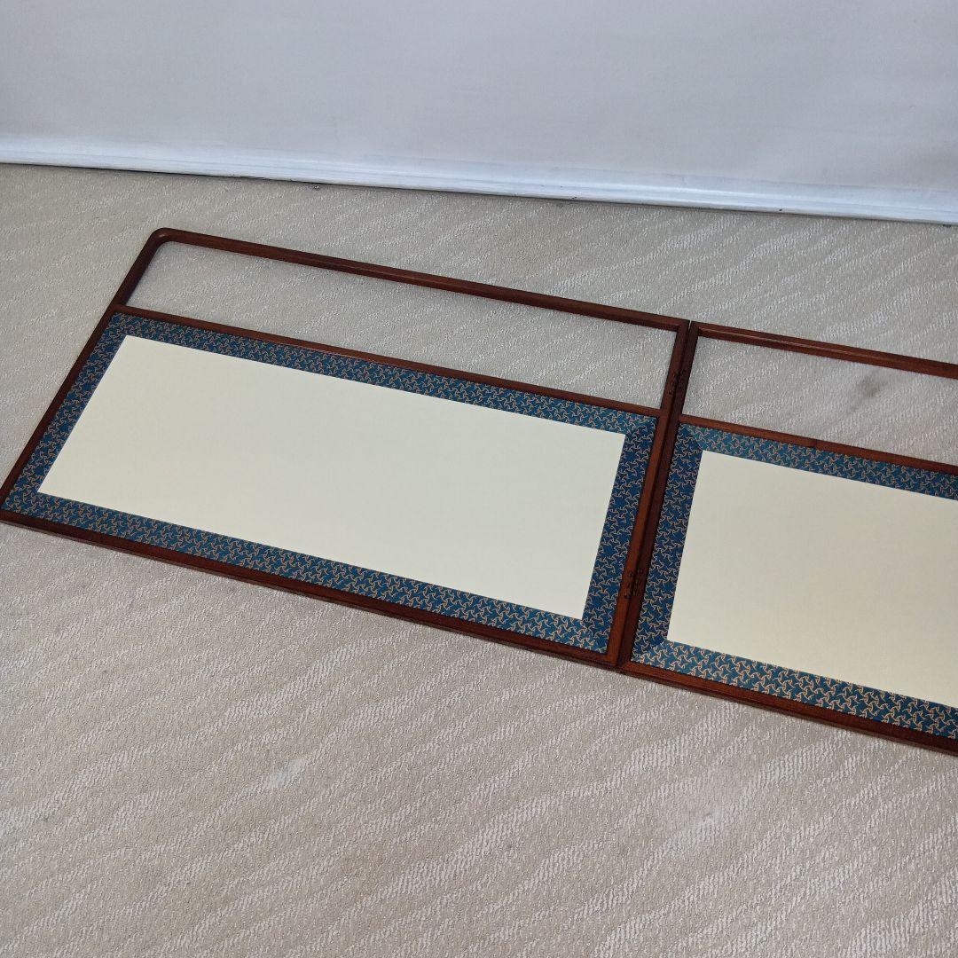 【美品】風炉先屏風　網代貼　両面　桑材　風炉　屏風