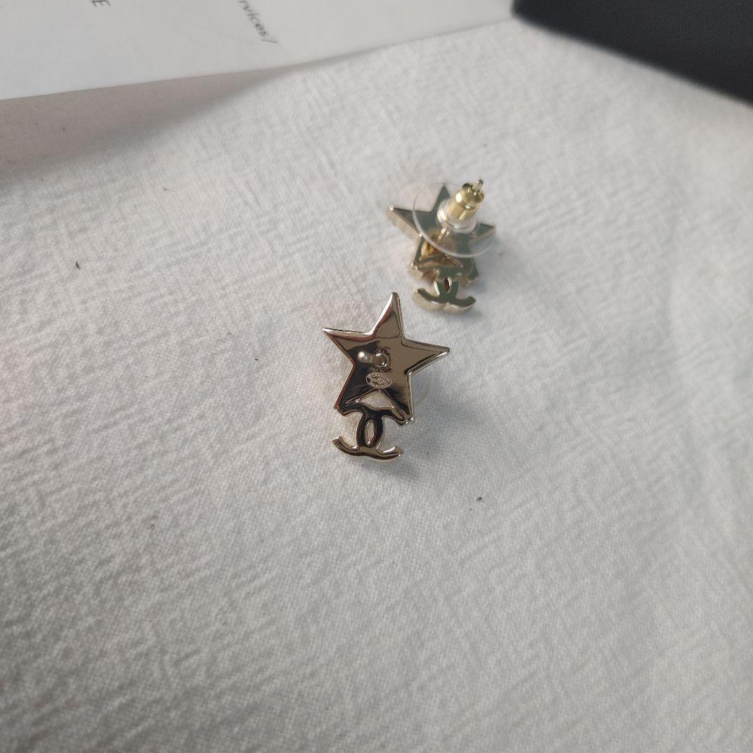 CCマーク スター 星 ピアス ラインストーン