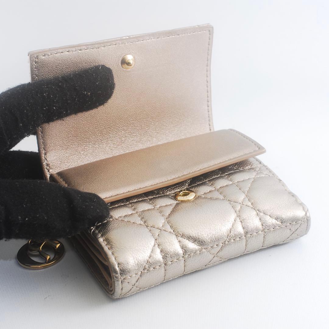 美品＊Lady Dior＊ディオール＊ロータスウォレット＊カナージュ＊三つ折り
