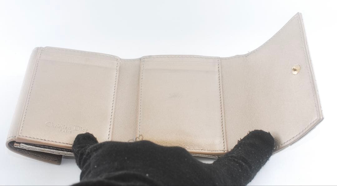 美品＊Lady Dior＊ディオール＊ロータスウォレット＊カナージュ＊三つ折り